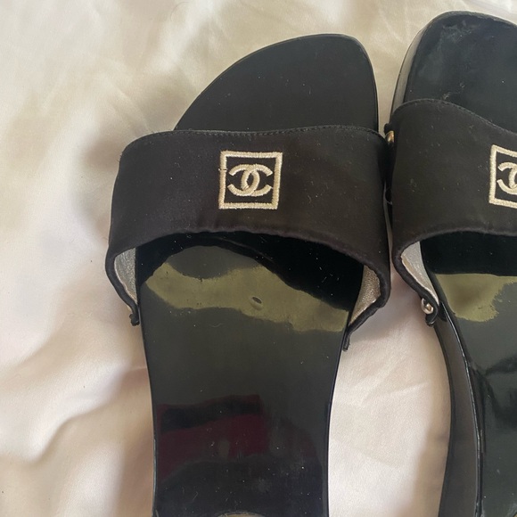 Classic Chanel black “dr Scholls” like sandals - Picture 8 of 11